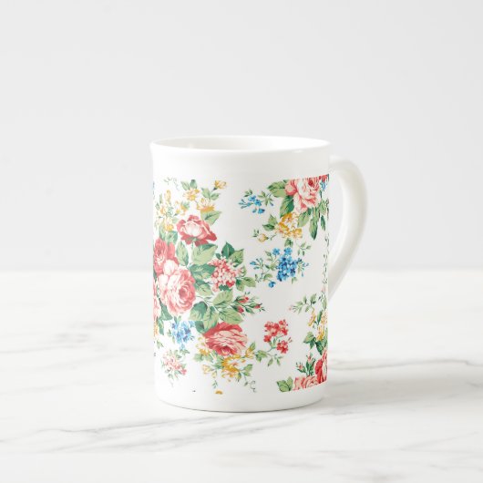 Elegantes Muster mit Rose Design Element Porzellantasse (Vorderseite Rechts)