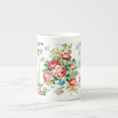 Elegantes Muster mit Rose Design Element Porzellantasse (Vorderseite)