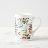 Elegantes Muster mit Rose Design Element Porzellantasse (Rechts)
