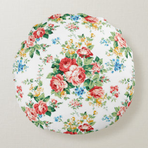 Elegantes Muster mit Rose Design Element Rundes Kissen