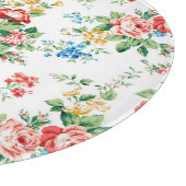 Elegantes Muster mit Rose Design Element Schneidebrett (Ecke)