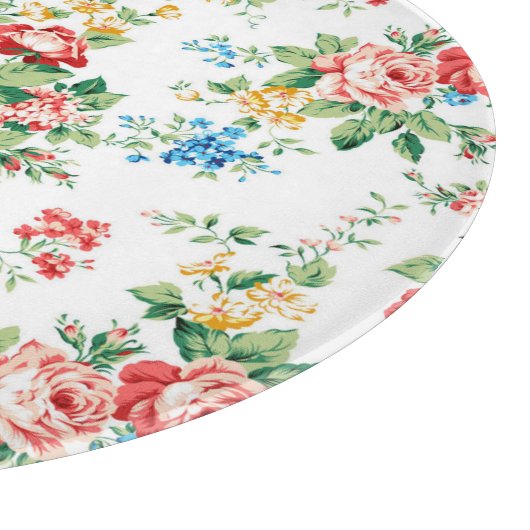 Elegantes Muster mit Rose Design Element Schneidebrett (Ecke)