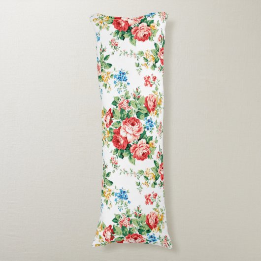 Elegantes Muster mit Rose Design Element Seitenschläferkissen (Vorderseite Vertikal)