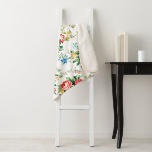 Elegantes Muster mit Rose Design Element Sherpadecke
