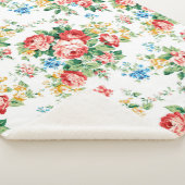 Elegantes Muster mit Rose Design Element Sherpadecke (3/4)