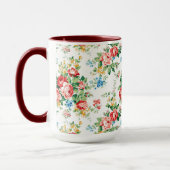 Elegantes Muster mit Rose Design Element Tasse (Links)