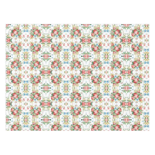 Elegantes Muster mit Rose Design Element Tischdecke (Vorderseite (Horizontal))