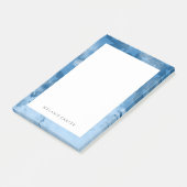 Elegantes Muster Moderner Sterne Klassischer Blaue Post-it Klebezettel (angewinkelt)