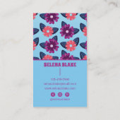 Elegantes Muster | Modernes Vertikal Visitenkarte (Rückseite)