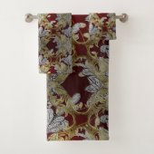 Elegantes Muster neutrale Farben Gold-Element Badhandtuch Set (Insitu)