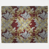 Elegantes Muster neutrale Farben Gold-Element Fleecedecke (Vorderseite (Horizontal))