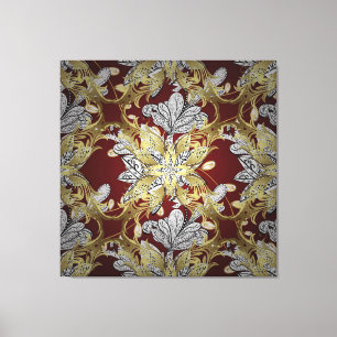 Elegantes Muster neutrale Farben Gold-Element Leinwanddruck