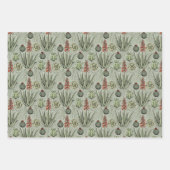 Elegantes Muster, Orange und Weiße Blume Blumenmus Geschenkpapier Set (Vorderseite)