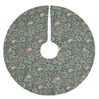 Elegantes Muster Polyester Weihnachtsbaumdecke