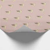 Elegantes Muster Rosa Rose Gold Weihnachtsbaum Geschenkpapier (Ecke)