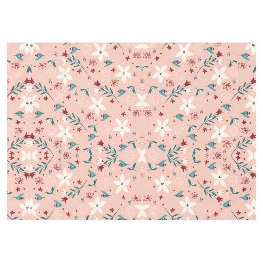 Elegantes Muster rosa Tischdecke (Vorderseite (Horizontal))