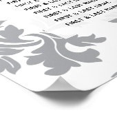 Elegantes Muster & Siegel Hochzeitsdiagramm Poster (Ecke)