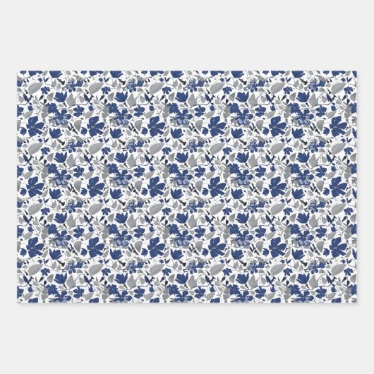 Elegantes Muster Trio Entdeckungsreise Geschenk Geschenkpapier Set (Vorderseite 2)