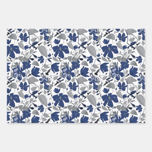 Elegantes Muster Trio Entdeckungsreise Geschenk Geschenkpapier Set (Vorderseite)