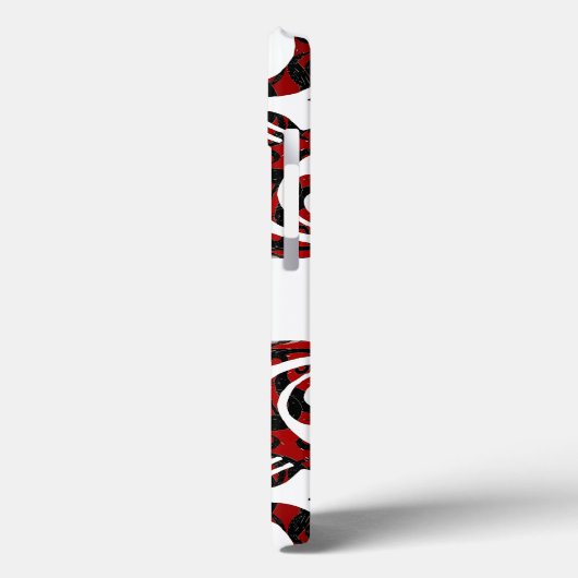 Elegantes Muster und Ihre Initialen Case-Mate iPhone Hülle (Rückseite / Links)