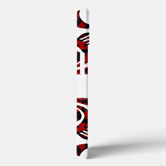 Elegantes Muster und Ihre Initialen Case-Mate iPhone Hülle (Rückseite / Rechts)