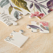 Elegantes Muster Vintager botanischer Wildblume Puzzle (Seite)