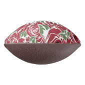 Elegantes Muster Vintager Rose - Rot und Grün Football (Gedreht 90)