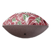 Elegantes Muster Vintager Rose - Rot und Grün Football (Gedreht 270)