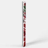 Elegantes Muster Vintager Rose - Rot und Grün Samsung Galaxy Hülle (Rechte Seite)