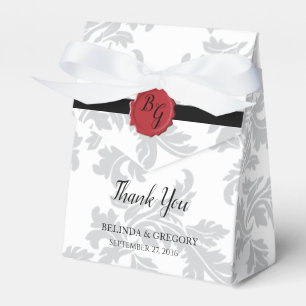 Elegantes Muster & Wachs Siegel Hochzeit Geschenkschachtel