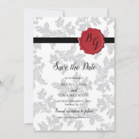 Elegantes Muster & Wachs Siegel Hochzeit