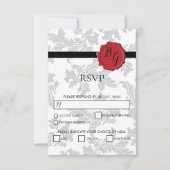 Elegantes Muster & Wax Siegel Hochzeitskarten RSVP Karte (Vorderseite)