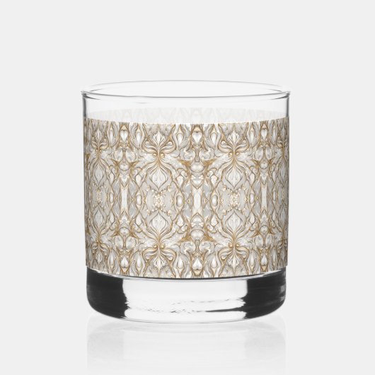Elegantes Muster Whiskyglas (Vorderseite)