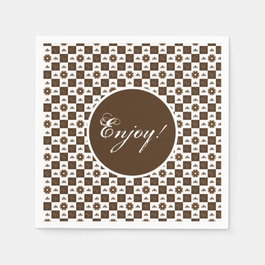 Elegantes Musterdesign Serviette (Vorderseite)