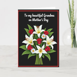 Elegantes Mütter-Blumenstrauß-Karte Karte