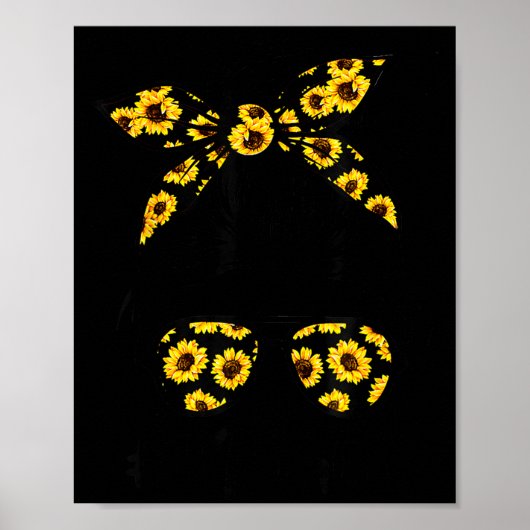 Elegantes Mutter-Leben mit Sonnenblumen-Schopf-Mut Poster (Vorne)