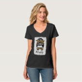 Elegantes Mütterleben mit Leopardendruck-Sonnenbri T-Shirt (Vorderseite Vollansicht)