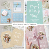 Elegantes Muttertag Personalisiertes Foto Gold Große Geschenktüte