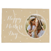 Elegantes Muttertag Personalisiertes Foto Gold Große Geschenktüte (Rückseite)