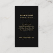 Elegantes Mystic Floral Pattern Green Visitenkarte (Rückseite)