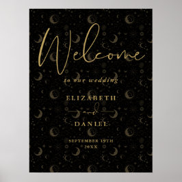 Elegantes, mystisches Hochzeitssymbol Poster