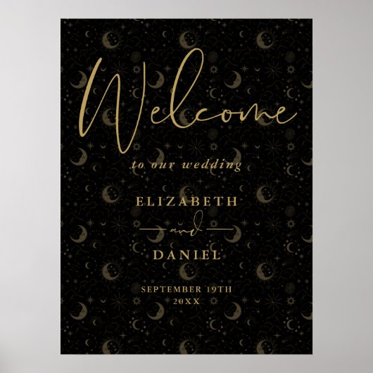 Elegantes, mystisches Hochzeitssymbol Poster (Vorne)