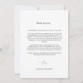 Elegantes Nachrichtenbudget sei meine Bridesmaid-F Einladung (Rückseite)