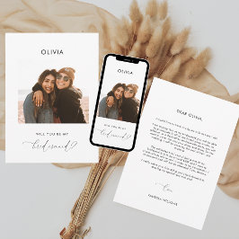 Elegantes Nachrichtenbudget sei meine Bridesmaid-F Einladung