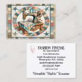 Elegantes Nähen und Quilt Visitenkarte (Vorne/Hinten)