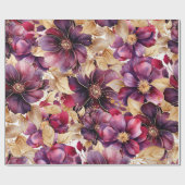 Elegantes Nahtloses Blumenpapier Geschenkpapier (Flach)