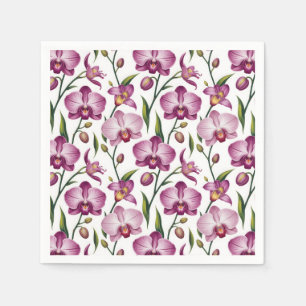 Elegantes nahtloses Muster aus violetten und rosa Serviette