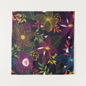 Elegantes, nahtloses Muster, künstlerisches Design Wandteppich (Vorderseite (Horizontal))