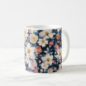 Elegantes nahtloses Muster mit blühendem Apfel tr Kaffeetasse (VorderseiteRechts)