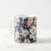 Elegantes nahtloses Muster mit blühendem Apfel tr Kaffeetasse (Vorderseite Links)